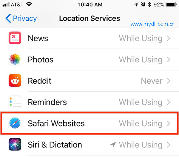 Safari浏览器隐私设置在哪儿
