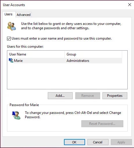 Windows 10系统下删除Windows登录密码的方法