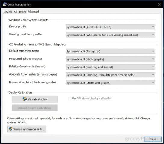 Windows10系统下显示器颜色的用法方法